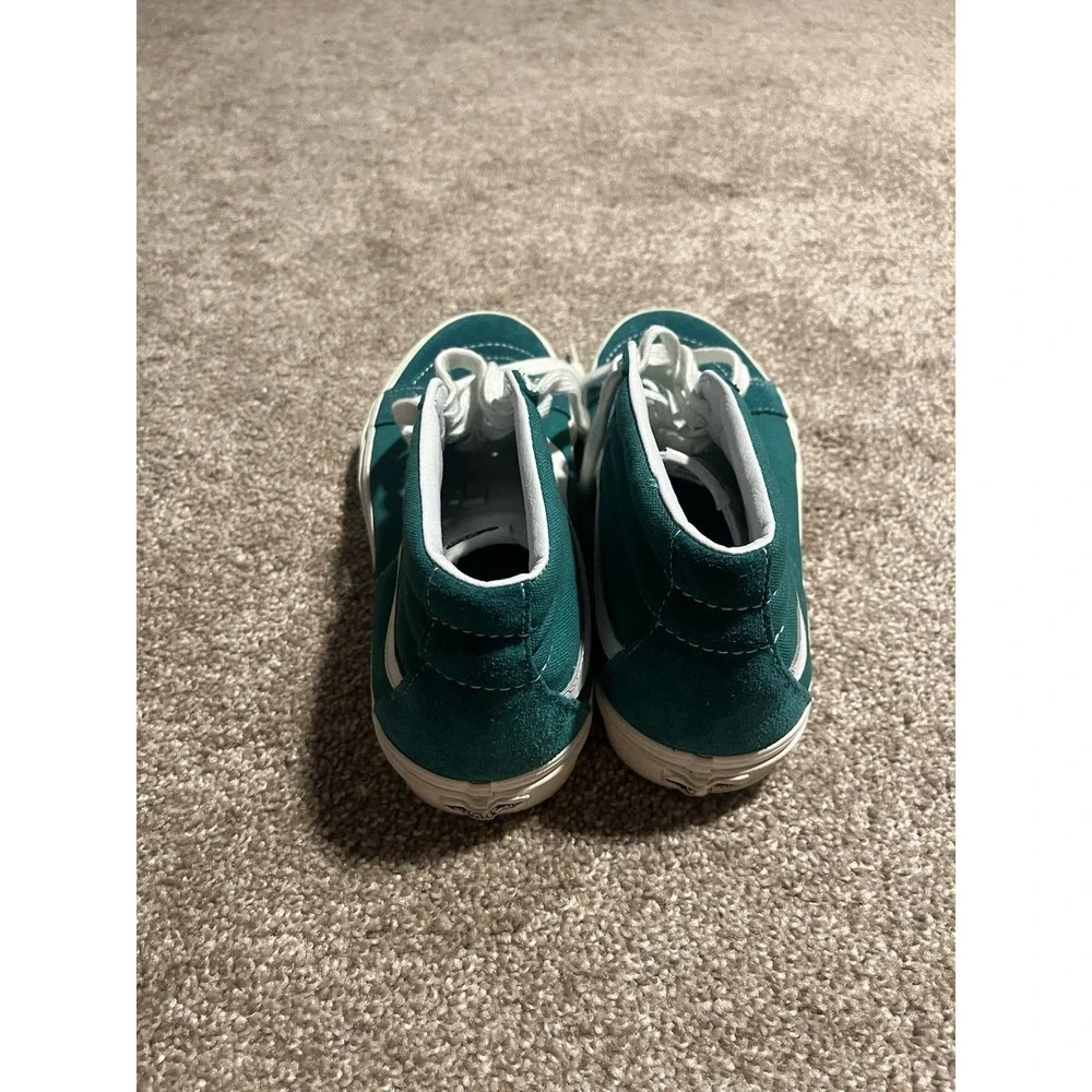 Sz Mens 10.5 Women‎ 12 VANS MIDs Teal SK-8 Reissue Suede Hi Top Skater Sneaker